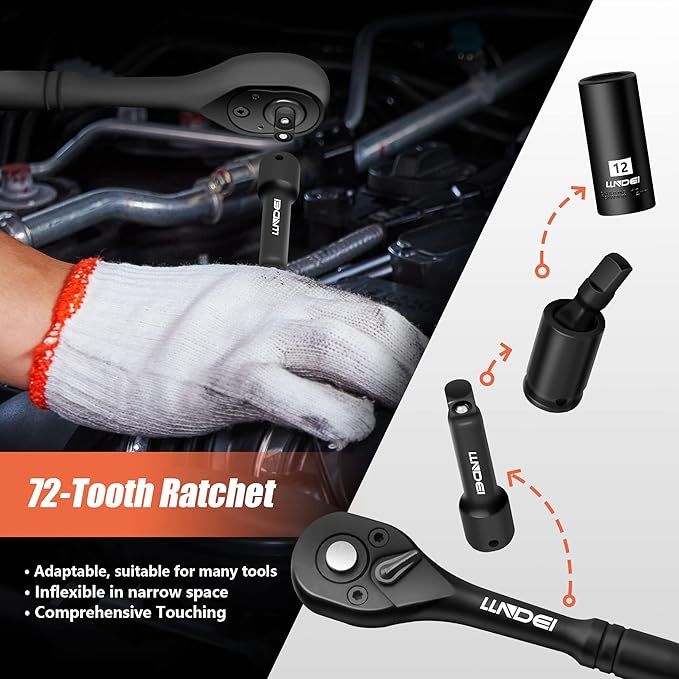 ForgeMax™ 54-Piece Chrome Vanadium Socket Set