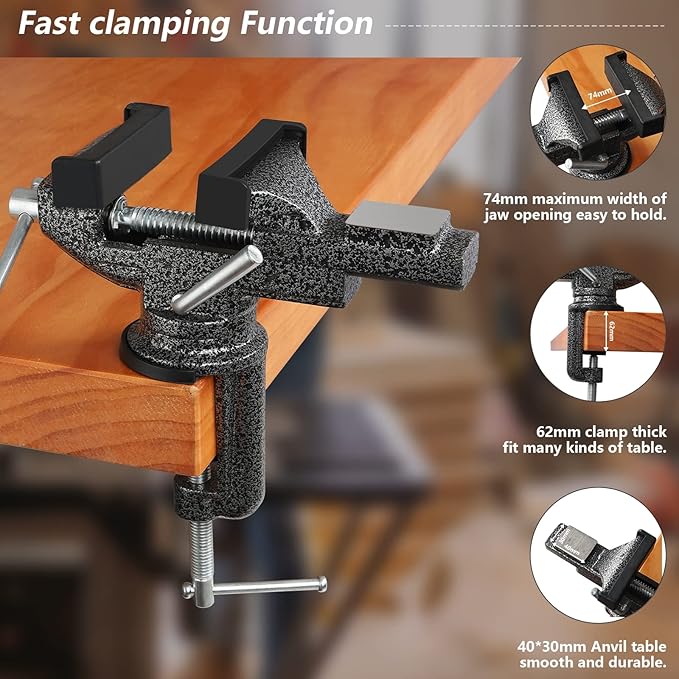 ClampForge™ 360 Mini Bench Vise