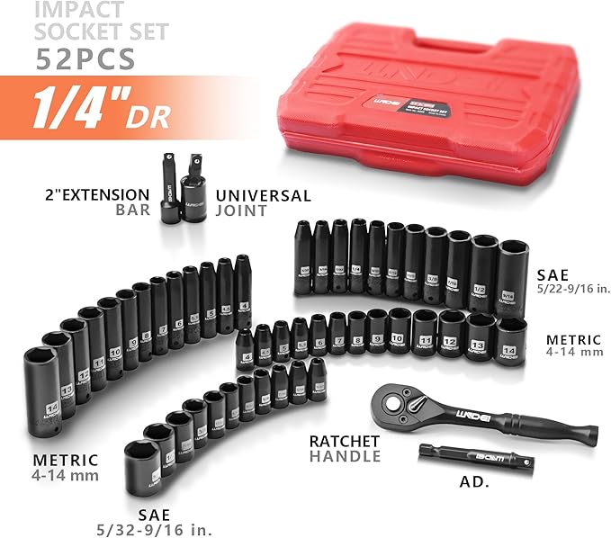 ForgeMax™ 54-Piece Chrome Vanadium Socket Set